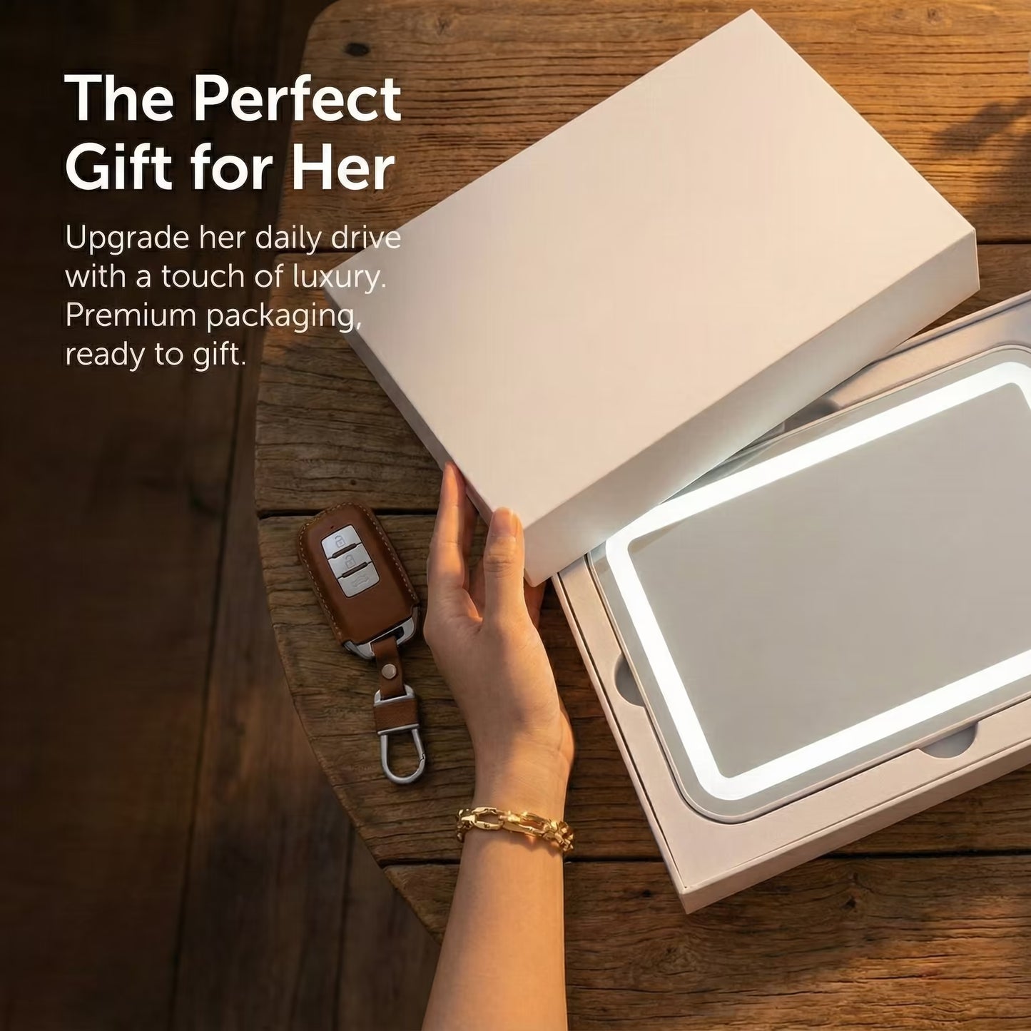 Smart Touch Ultra-Clear Car Vanity Mirror