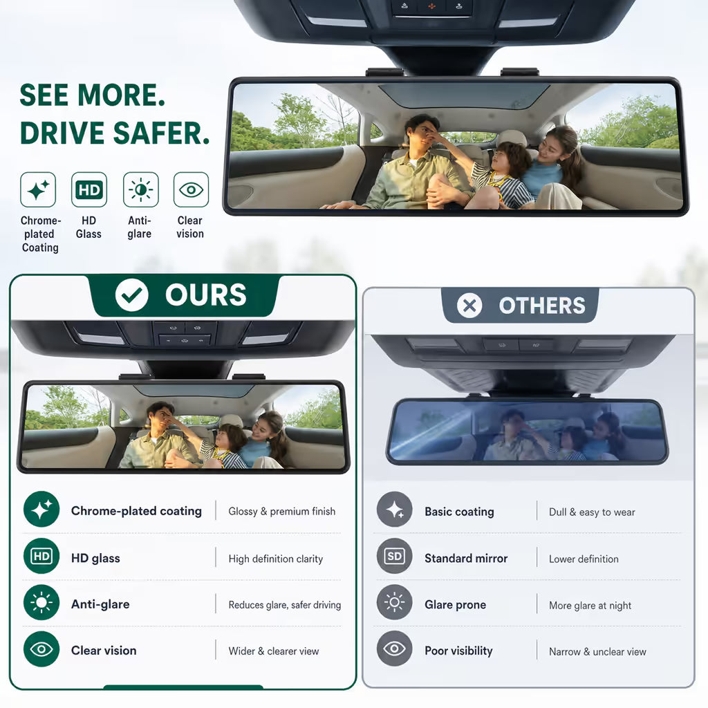 ClearSight™ Wide Angle Convex Interior Rearview Mirror